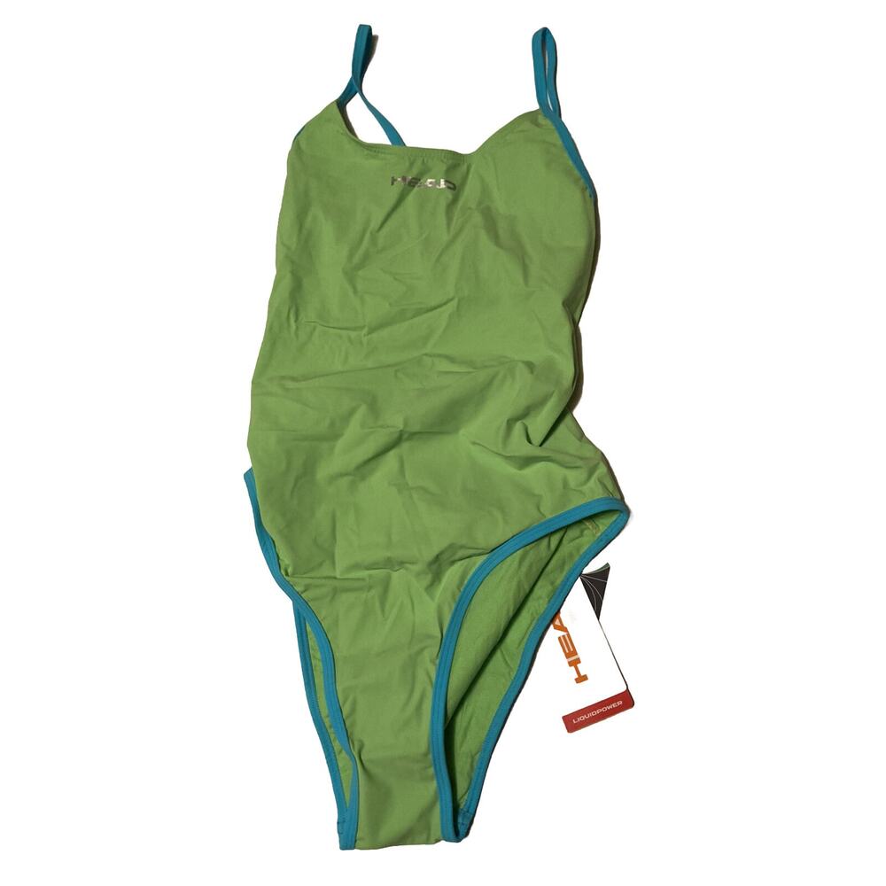 HEAD Womens Swimming Swimsuit LiquidPower Tropic Lady. Green. Size 36. Open Box